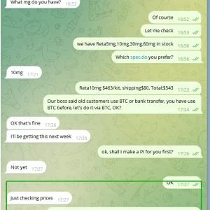 Customer's feedback about price of Reta10mg.png