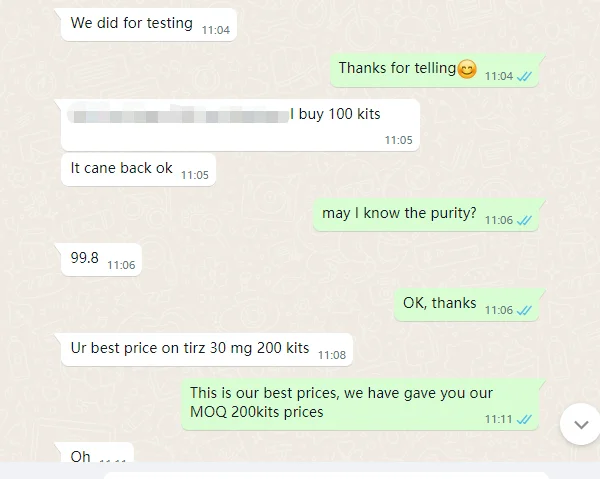 Customer's feedback about purity of Tirzepatide.png