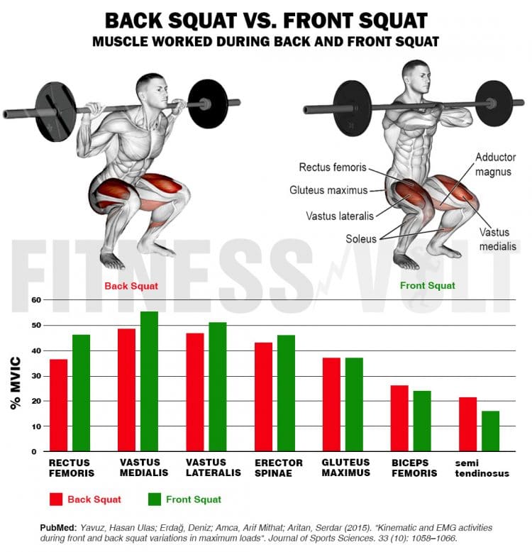 Front Squat vs. Back Squat Front Squat vs. Back Squat