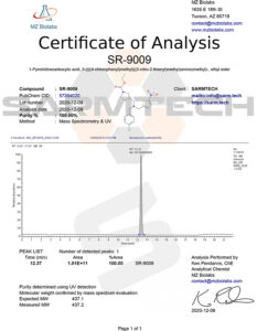 MZ Biolabs SR-9009 Third Party Lab Test 2020-12-09