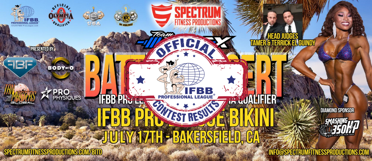 2021 Battle in the Desert Pro Scorecard