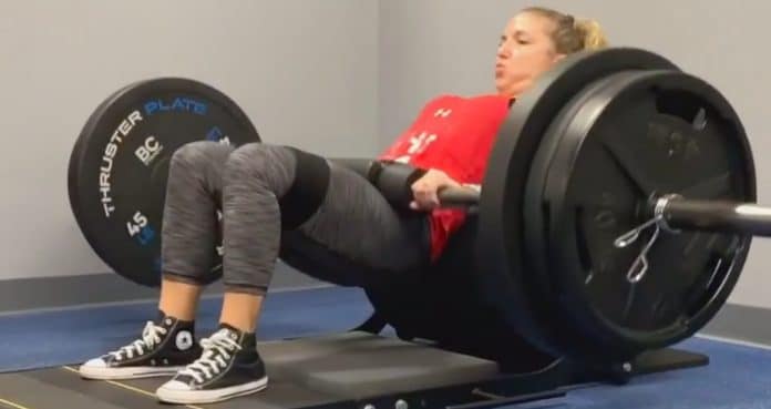 WATCH: Natural Bodybuilder Hip Thrusts 3x Her Weight