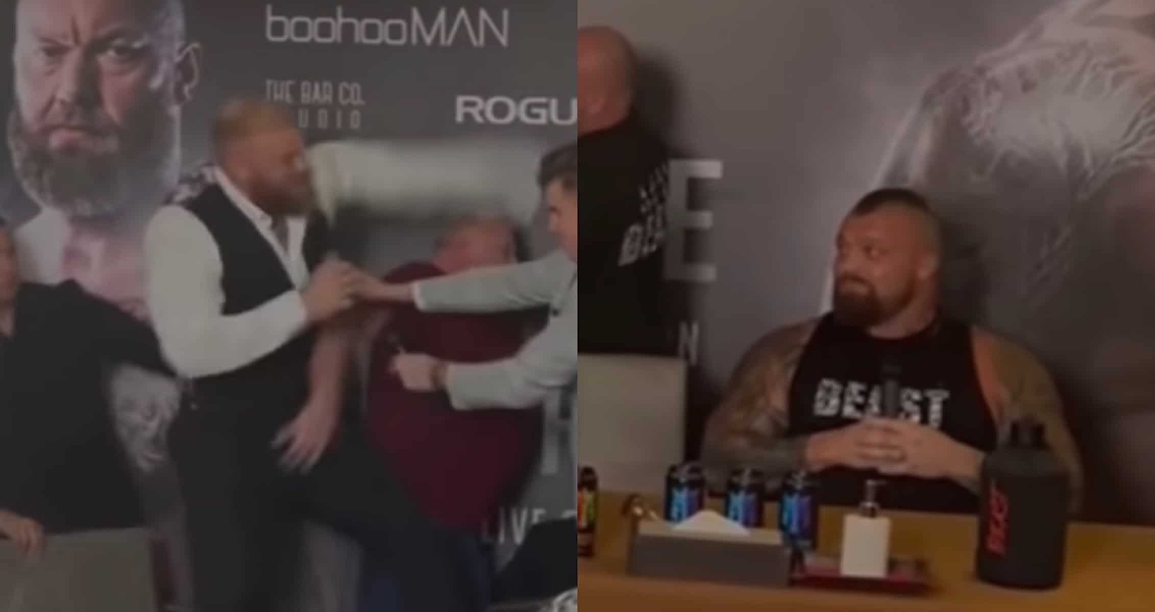 After Eddie Hall Mentions His Mom, Thor Bjornsson Attacks Him at Press Conference
