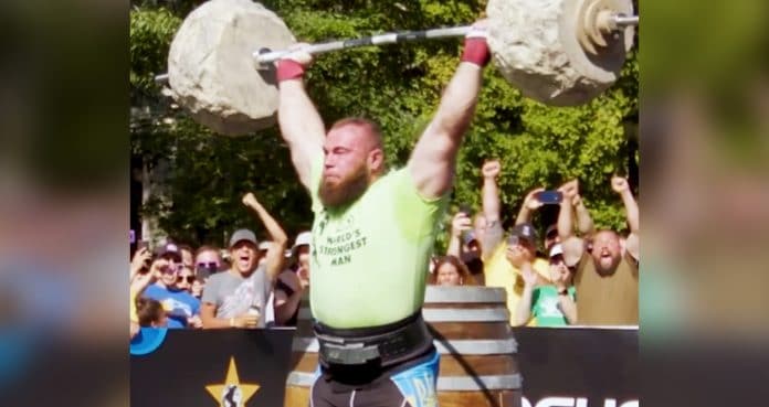 2022 World’s Strongest Man: Oleksii Novikov Breaks Flintstone Barbell World Record With 246kg (542.3lb) Lift