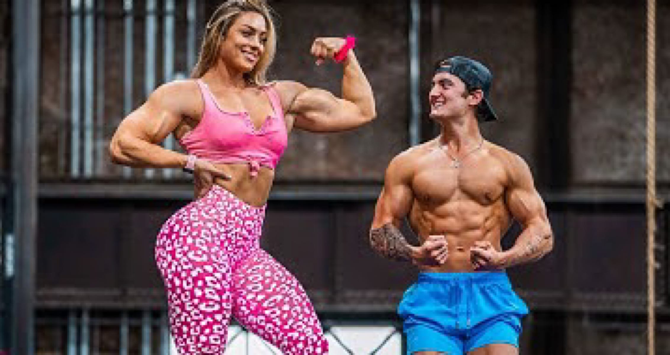 Jesse James West Gets Put Through Crushing Leg Day by Muscle Barbie Brittany Best