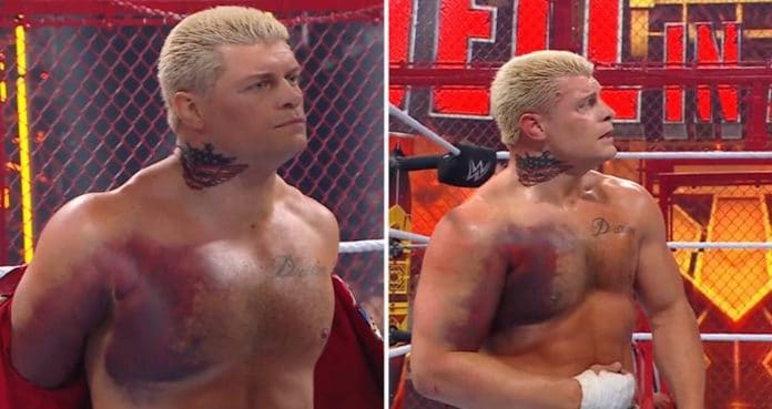 WWE Superstar Cody Rhodes Went Through Hell In A Cell Match With A Torn Pec