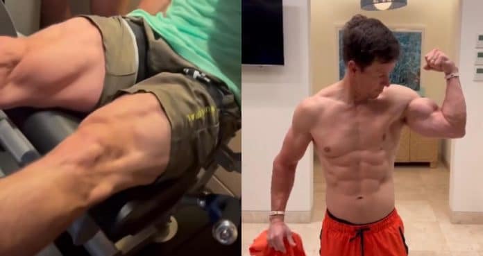Mark Wahlberg Displays Intense Quad Workout During Leg Day