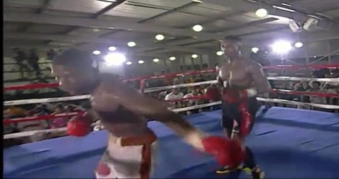 WATCH: Stunned Boxer Begins Swinging At Non-Existent Opponent During African Boxing Event