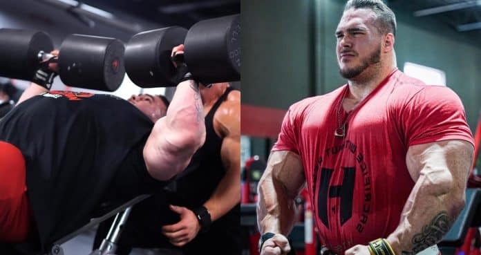 Nick Walker Hits 200-Pound Incline Dumbbell Press For An Insane 10 Reps During Training