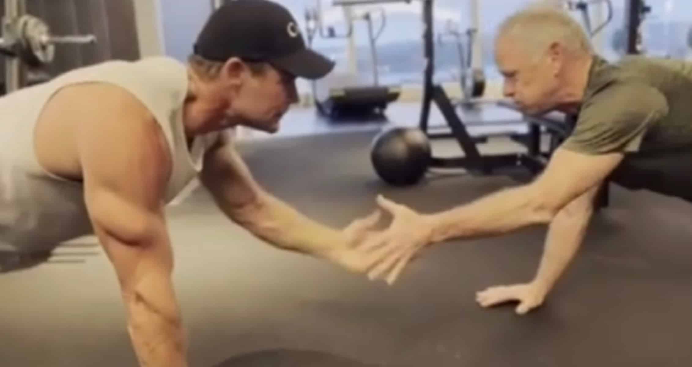 Chris Hemsworth Does Intense Full Body Workout With His Father