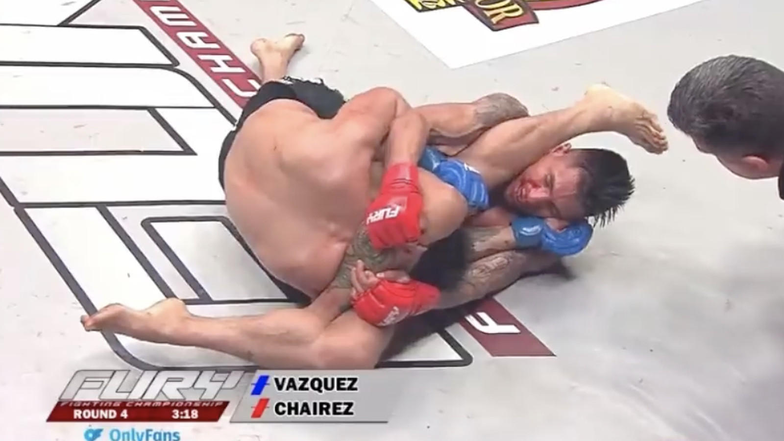 Referee Refuses To Stop Fight After Fighter Passes Out