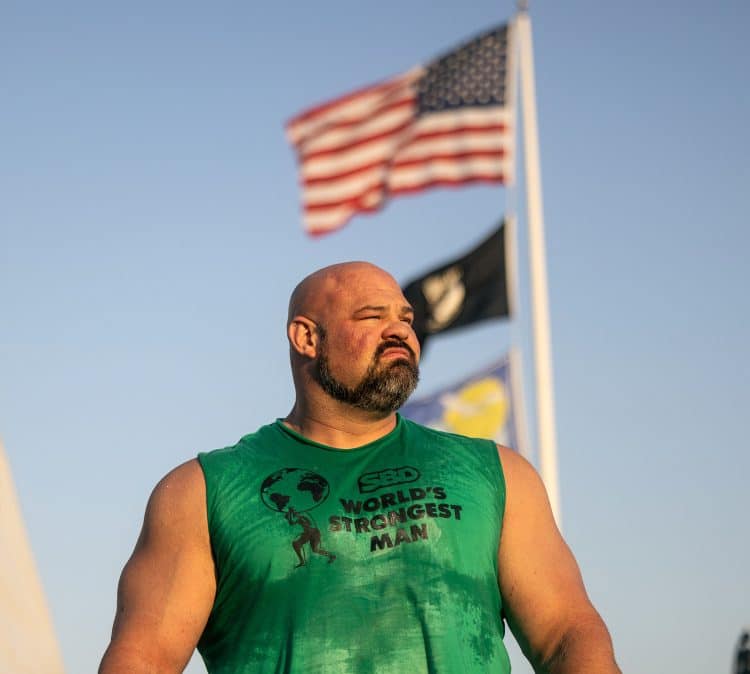 Strongman Brian Shaw Shows Off Superhuman Strength By Rolling Up Frying Pan