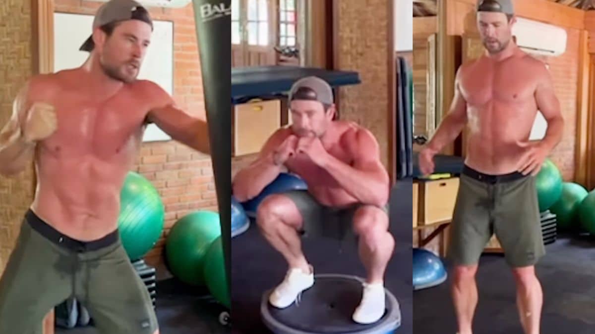 Chris Hemsworth Shows Off Toned Physique with Core-Burning Endurance Training Session