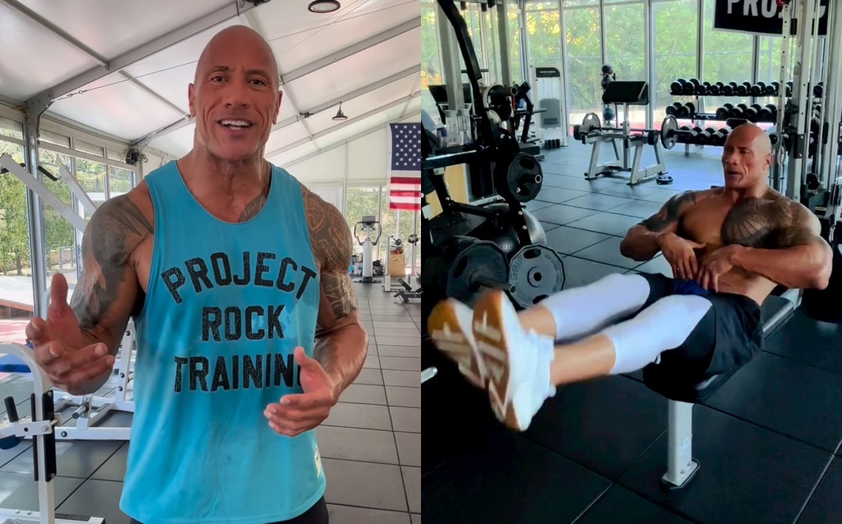 The Rock Shares Abs Workout for Building Strength & Gains