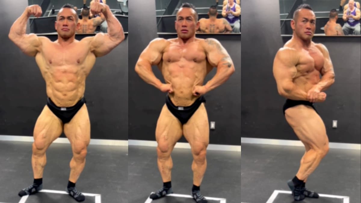 Hidetada “Hide” Yamagishi, 50, Shows Off Ripped Physique 6 Weeks from 2023 Masters Olympia