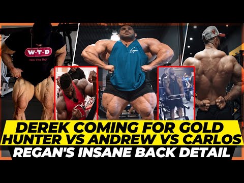 Derek Lunsford is coming for gold at mr olympia 2023 + Hunter vs Andrew will be Lit+ Regan vs Nathan