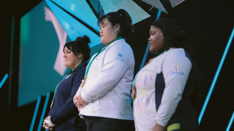 Women's +87-kilogram podium