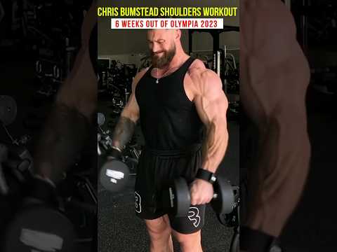 Chris Bumstead shoulders workout 6 weeks out of Olympia looking shredded #mrolympia #gym #workout