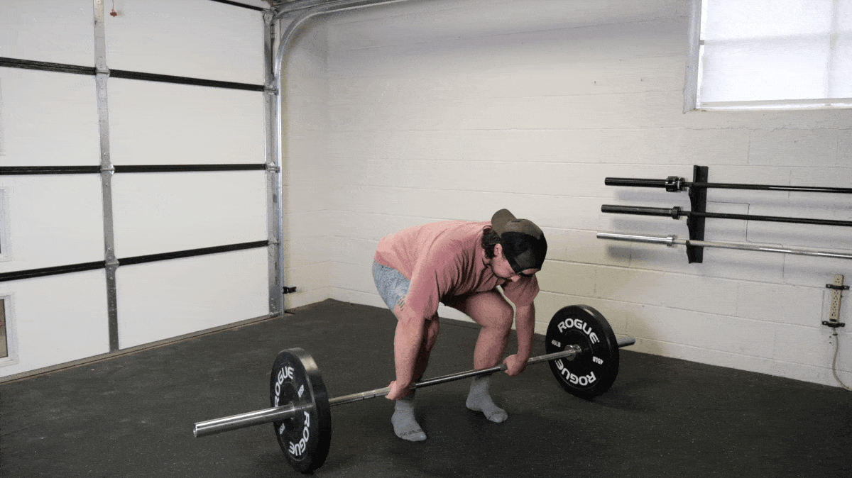 A person performing the power clean.