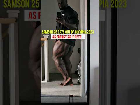 Samson Dauda looking nuts 25 days out of Mr Olympia 2023 #bodybuilding #fitness #gym
