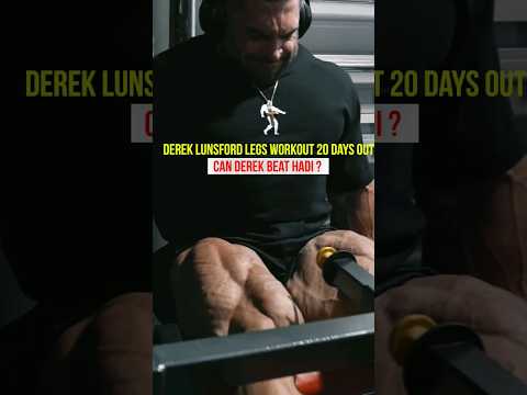 Derek Lunsford legs workout 3 weeks out of Mr Olympia 2023 , Can he beat Hadi? #bodybuilding #gym