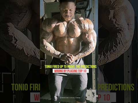Tonio Burton fired to prove the predictions wrong at the Olympia 2023 #bodybuilding #fitness #gym
