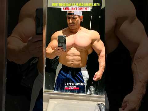 Most Muscular 52 years old man in bodybuilding , Kamal . #bodybuilding #gym #fitness #workout