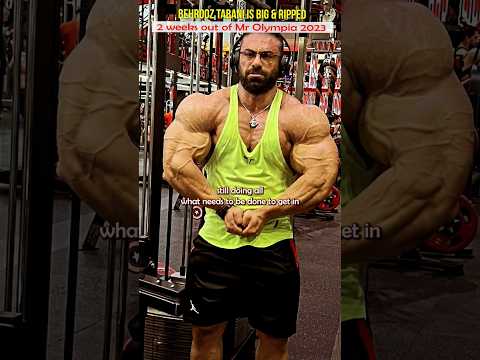 Behroo Tabani 2 weeks out of the Olympia 2023 looking big & ripped still waiting for his Visa
