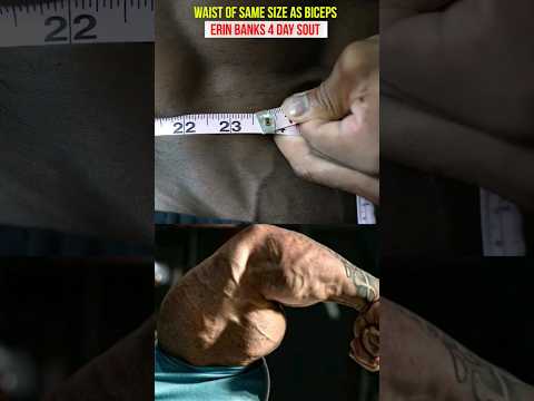 Erin banks’s waist is of the same size as Nick Walker’s arms #bodybuilding #fitness #physique