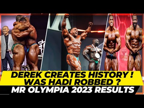 2023 Mr Olympia Open bodybuilding Results + Derek creates history + Was Hadi’s reaction justified ?