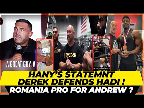 Hany’s statement on Mr Olympia 2023 controversy + Derek Lunsford defends Hadi Choopan +Andrew+Hassan