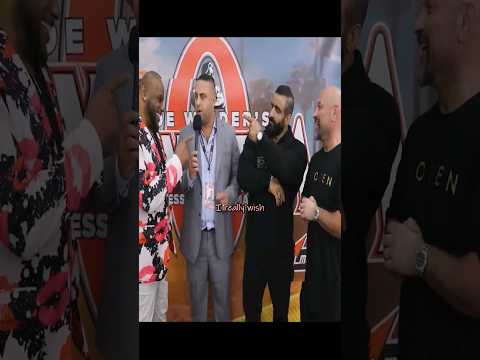 Hadi Choopan’s warning shot at the athletes meeting of Mr Olympia 2023 #bodybuilding #olympia