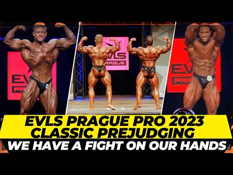 Michael Daboul giving Urs a run for his money at EVLS Prague Pro 2023 Classic prejudging