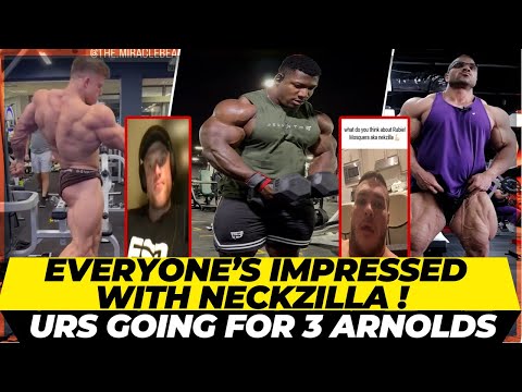 Rubiel Mosquera , Neckzilla pushing things hard with Chris + Urs going for 3 Arnold’s +Hassan’s Plan