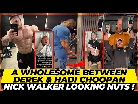 Derek Lunsford & Hadi Choopan wholesome moment + Nick easing his way into legs training + Sergio