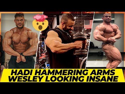 Hadi Choopan hammering arms 3 days out of 2024 Arnold Classic+Wesley looks insane +Shaaban’s warning