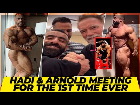 Hadi Choopan meeting the legend Arnold Schwarzenegger for the 1st Time at 2024 Arnold Classic