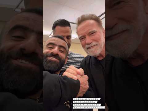 Hadi Choopan & Arnold Schwarzenegger meeting for the very 1st time at 2024 Arnold Classic
