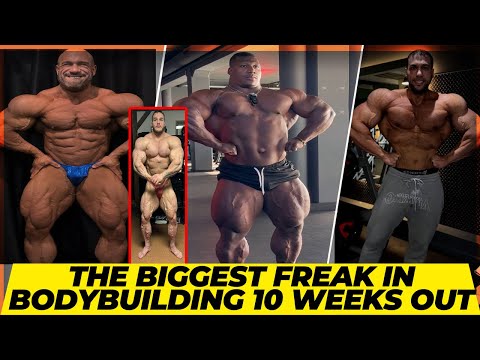 Rubiel Mosquera , Neckzilla looking freaky as hell +Antoine & Michael Daboul 7 days out of Arnold UK